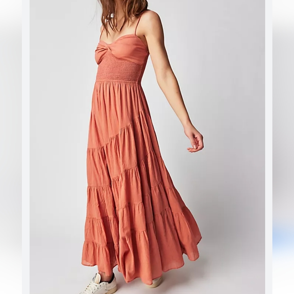 Free People Sundrenched Teir Maxi Dress